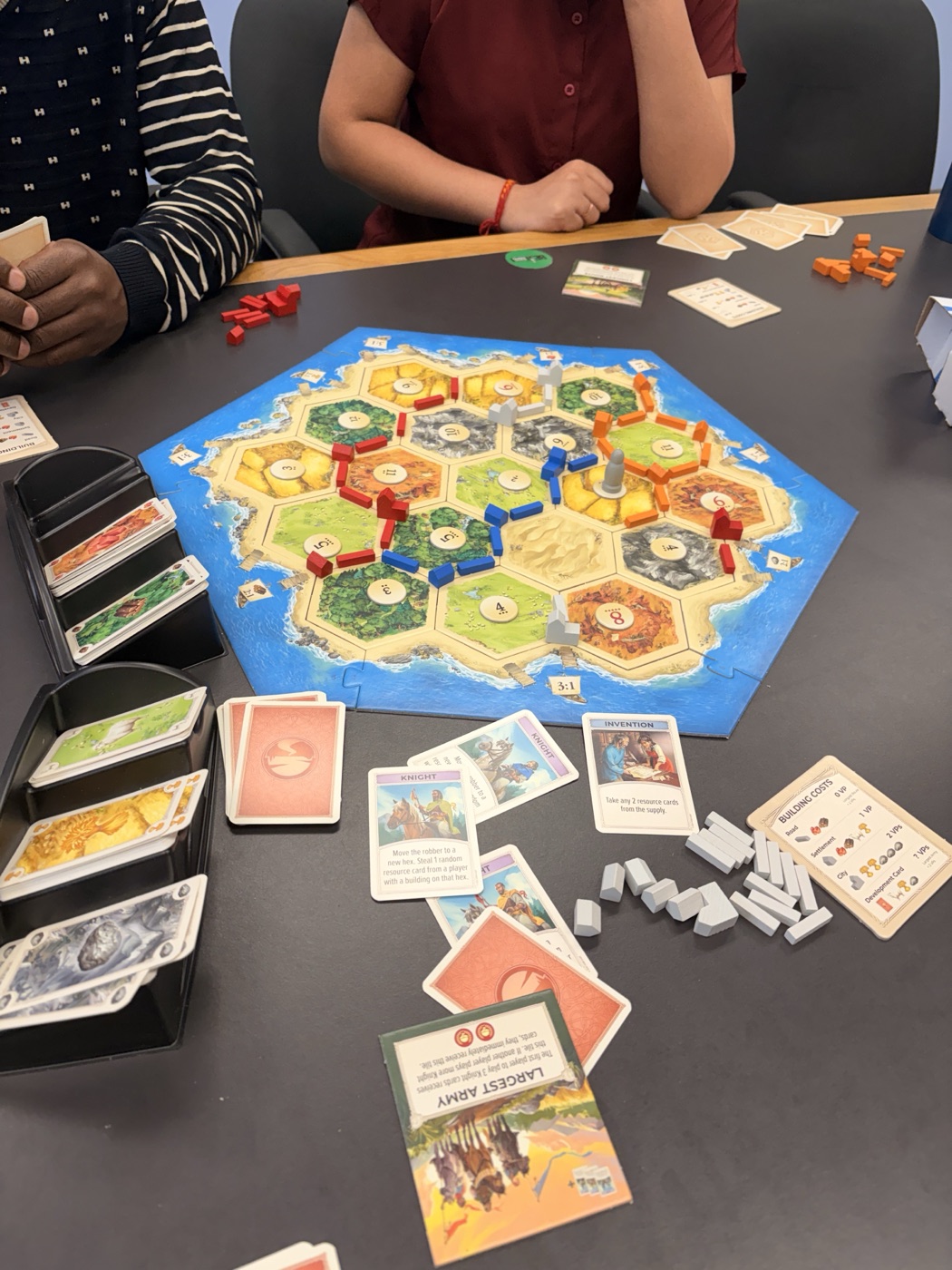 Catan board during a group game