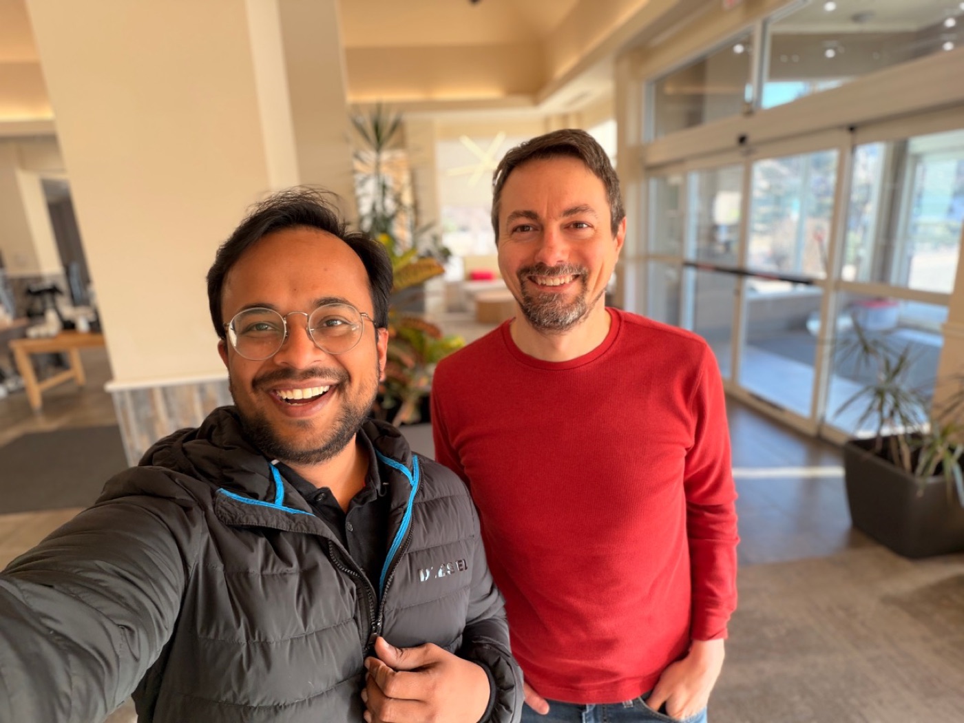 Ayush Asthana with a visiting theoretical chemist